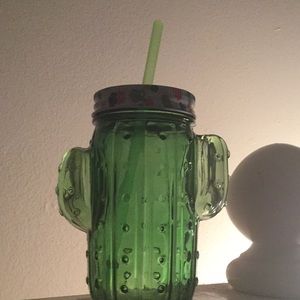 Glass cactus cup